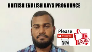 How to pronounce Days of the week in British English#englishwithamirul1#learn