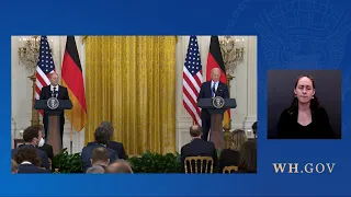 President Biden and H.E. Scholz Participate in a Joint Press Conference