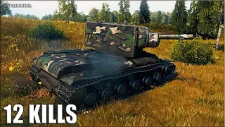 КВ-2 как играют РАКИ 🌟 12 ФРАГОВ 🌟 World of Tanks лучший бой на тт СССР 6 уровень