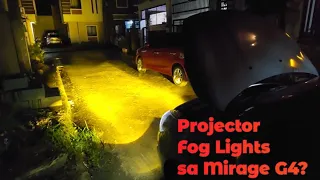 (Tagalog) Mitsubishi Mirage G4 Projector Fog Lights Installation and Review - Sinolyn + Lux LED PH