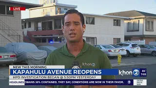 Kapahulu reopened after HPD investigation