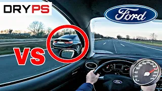 Ford Focus 1.8 TDCI -  TOP SPEED DRIVE ON GERMAN AUTOBAHN - POV