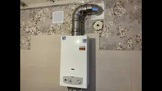 Монтаж газовой колонки Baxi (Бакси)SIG2-14i.  Заказчице с ютуба .