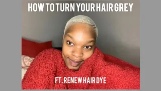 HOW TO BLEACH SHORT HAIR TO GREY HAIR | FT. RENEW HAIR DYE (ASH BLONDE) | SOUTH AFRICAN YOUTUBER