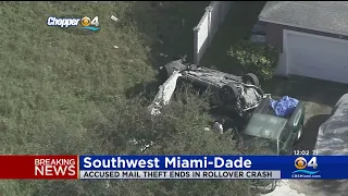 Alleged Mail Theft Ends In Rollover Crash In SW Miami-Dade