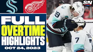 Seattle Kraken at Detroit Red Wings | FULL Overtime Highlights - October 24, 2023