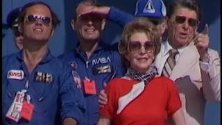 The Reagan's Observing the Landing of Space Shuttle at Edwards AFB, July 4, 1982