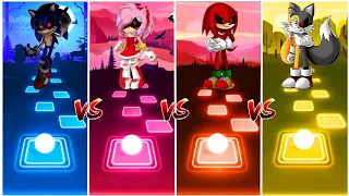 Sonic Exe vs Amy Exe vs Knuckles Exe vs Tails Exe - Tiles Hop EDM Rush