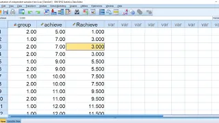 Mann-Whitney U test using SPSS