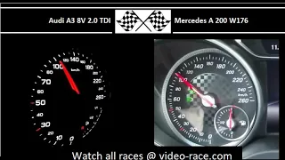 Audi A3 8V 2.0 TDI VS. Mercedes A 200 W176 - Acceleration 0-100km/h