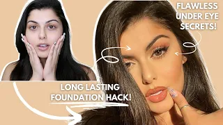 MY SECRETS TO: THE PERFECT BASE MAKEUP (LONG LASTING, FULL COVERAGE)*plus my hack to not cakey skin!