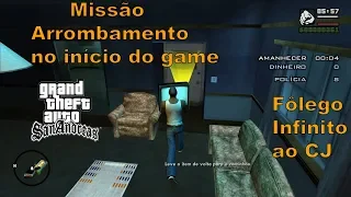 Gta San Andreas - Missão de Arrombamento(Robbery) no início do game - Fôlego Infinito pro CJ