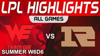 WE vs RNG Highlights ALL GAMES LPL Summer Season 2023 W6D6 Team WE vs Royal Never Give Up by Onivia