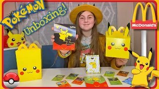UNBOXING NEW McDonald’s Pokémon Happy Meal toys! 25th Anniversary Pokémon cards 2021