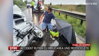 Accident rutier cu implicarea unei motociclete Bucovina TV ro