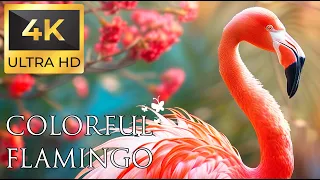 Birds 4K VIDEO UHD - Flamingo Sound - Relaxing Music | Relaxing Safari