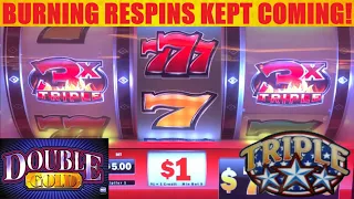 I finally got some good Burning Spins on this Triple Double Wildfire Slot machine! Monopoly Slots!