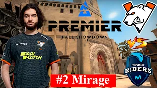 Movistar Riders vs Virtus Pro (BO3, map 2, Mirage) BLAST Premier Fall Showdown 2021 | CS GO