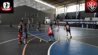 Treinamento com bola escolinha Vitória de Itamaraju ⚫🔴