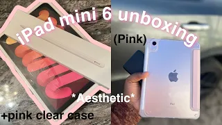iPad mini 6 (pink) unboxing & Apple Pencil gen 2 & accessories