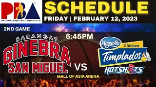 PBA Game Schedule Today February 12, 2023 | PBA Governor's Cup 2023