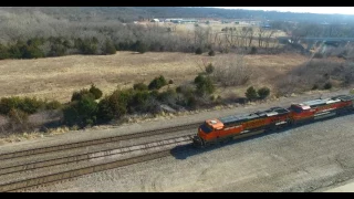 BNSF SUPERBOWL SUNDAY HD DRONE VIDEO WITH GREAT ENDING WITH SOUND! PART 1