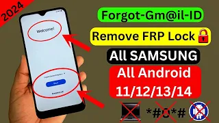 New Method 2024 | Samsung Frp Bypass Android 13/14 Without PC | Remove Google Account ID After Reset