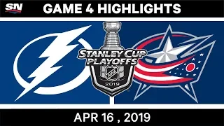 NHL Highlights | Lightning vs Blue Jackets, Game 4 – April 16, 2019