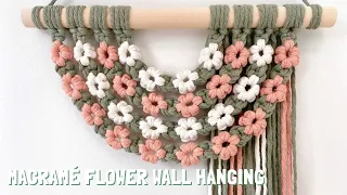 DIY | Macrame flower wall hanging new designl | 마크라메 월 행잉 | tapiz de macrame