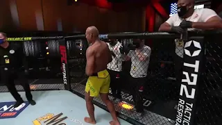 Kevin Holland and Jacare Souza dancing together before their fight started at UFC 256