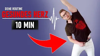 Herzgesund & Fit: 10 Min. Einfache Übungen für Ältere | Ohne Springen, ohne Geräte