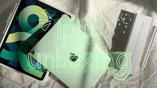 💕☁️ ipad air 4 + accessories unboxing 🐸 | singapore 🇸🇬