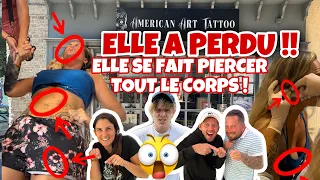 CHALLENGE PERDU, ELLE SE FAIT PIERCER TOUT LE CORPS !