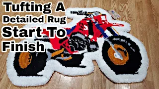 Tufting A Detailed Rug From Start To Finish | Tugs Rugs