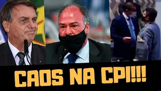 CAOS, GRITARIA E EMPURRA-EMPURRA NA CPI DA COVID!!!