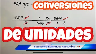 Conversión de Unidades Físicas | Ejercicios de CONVERSIONES DE VELOCIDAD