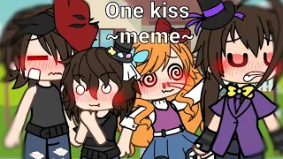✨~one kiss~✨ || meme/trend || 🍄Afton family + henry emily🍄 || gacha||🌿