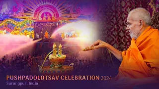 Pushpadolotsav Celebration 2024 with HH Mahant Swami Maharaj, Sarangpur, India 21 Apr 2024