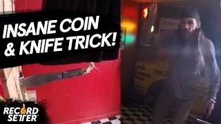 Dude Sets Insane Coin & Knife World Record!