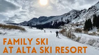 Family Ski At Alta Ski Resort