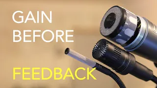 Microphone gain before feedback comparison.