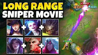 League of Legends but I play the BEST long range champions (SNIPER MOVIE!)