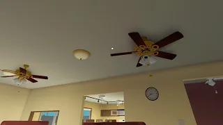 happy Easter 🐣 ceiling fans running in my suburban ceiling fan game!