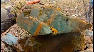 Collecting Canadian Blue Amazonite (aka Amazon Jade)