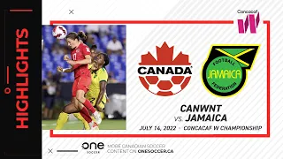 HIGHLIGHTS: CanWNT vs. Jamaica (CONCACAF W Championship, July 14th, 2022)