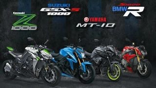 TOP SPEED NAKED BIKE 1000 CC : Z1000 VS MT-10 VS GSX-S1000 VS CB1000R VS S1000R