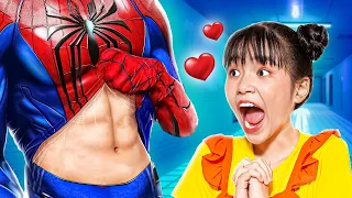 ¡Fui Adoptado Por Una Spider-man! 😢 Hombre Araña En La Vida Real | Baby Doll Stories ESP