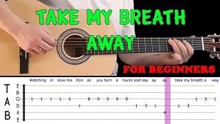 TAKE MY BREATH AWAY | Easy guitar melody lesson for beginners (with tabs) - Berlin