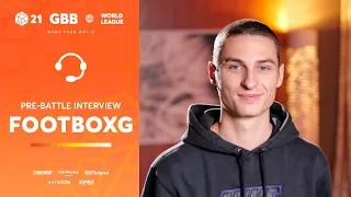 FootboxG 🇧🇪 I GRAND BEATBOX BATTLE 2021: WORLD LEAGUE I Pre-Battle Interview