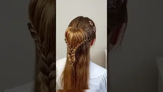 Красивые #Прически для школы / #прическа на длинные волосы #прически #прическа #косичкившколу